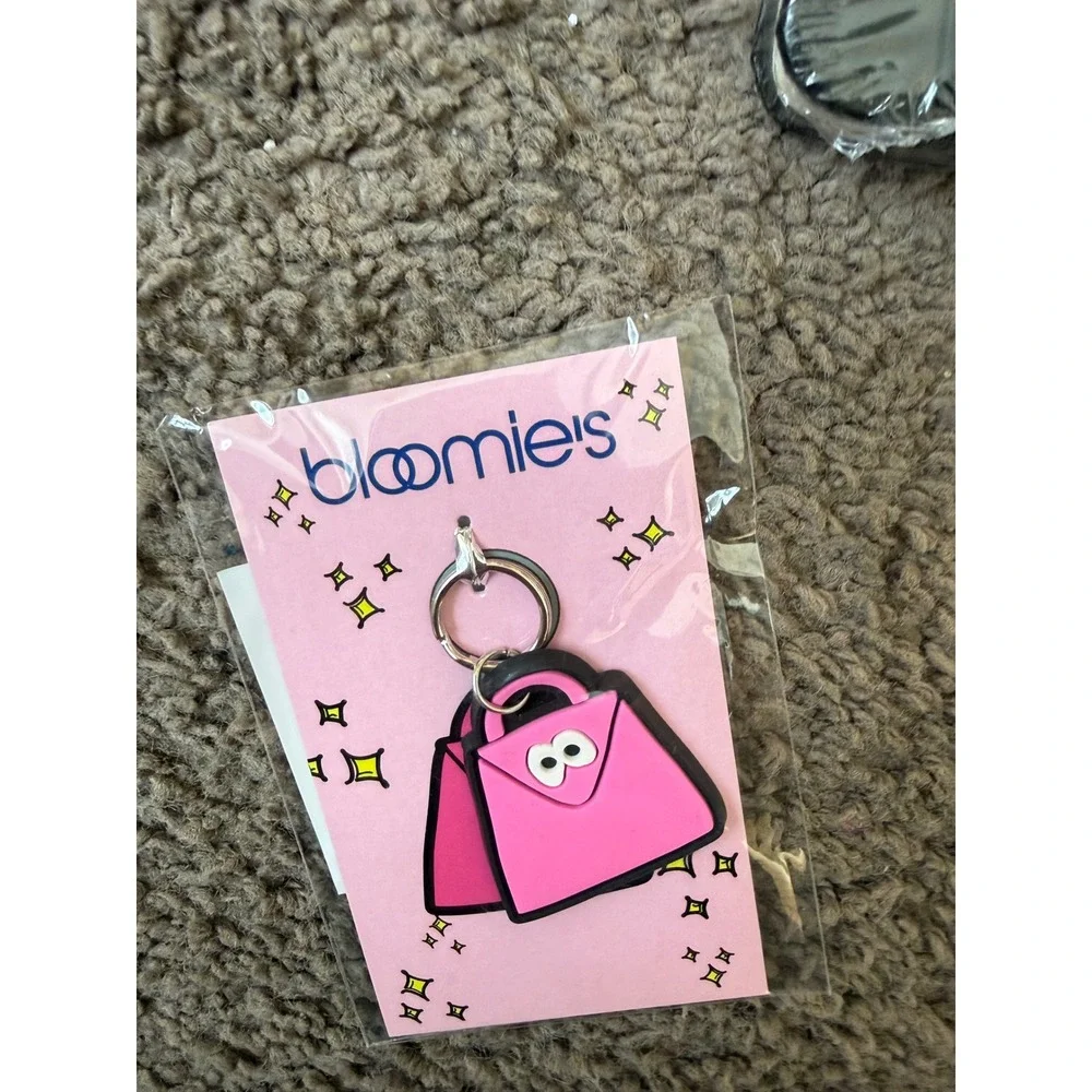 Bloomies Doodle Notebook Set‎ and Bag Charm Pink Black Journal Bundle NWT